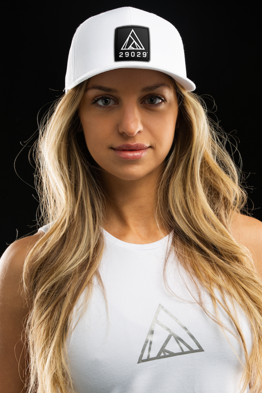 Peak Patch Hat - White